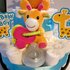 Pampertaart met Girafjes en muziek mobiel